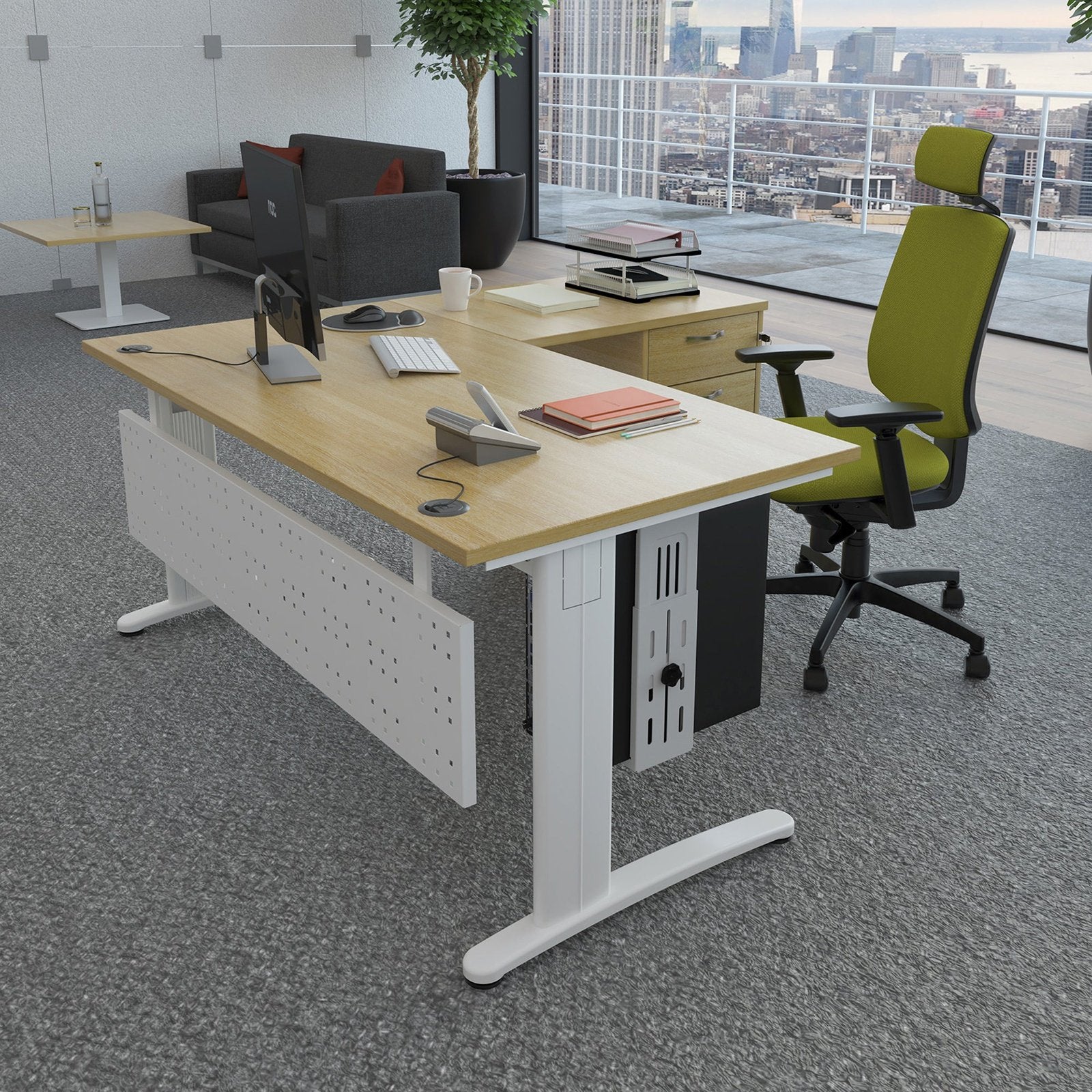 TR10 single return desk 800mm x 600mm - Office Products Online