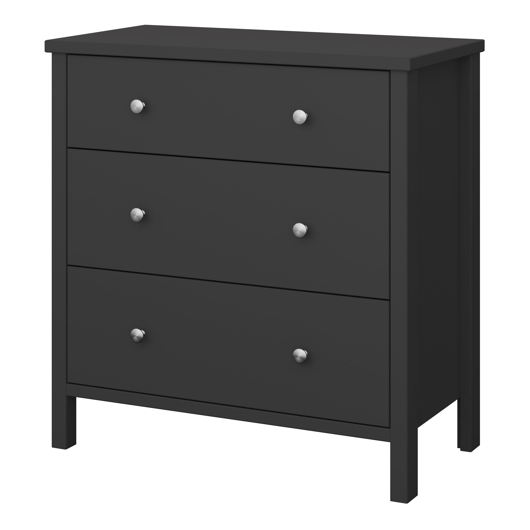 Tromso 3 Drawer Chest Black