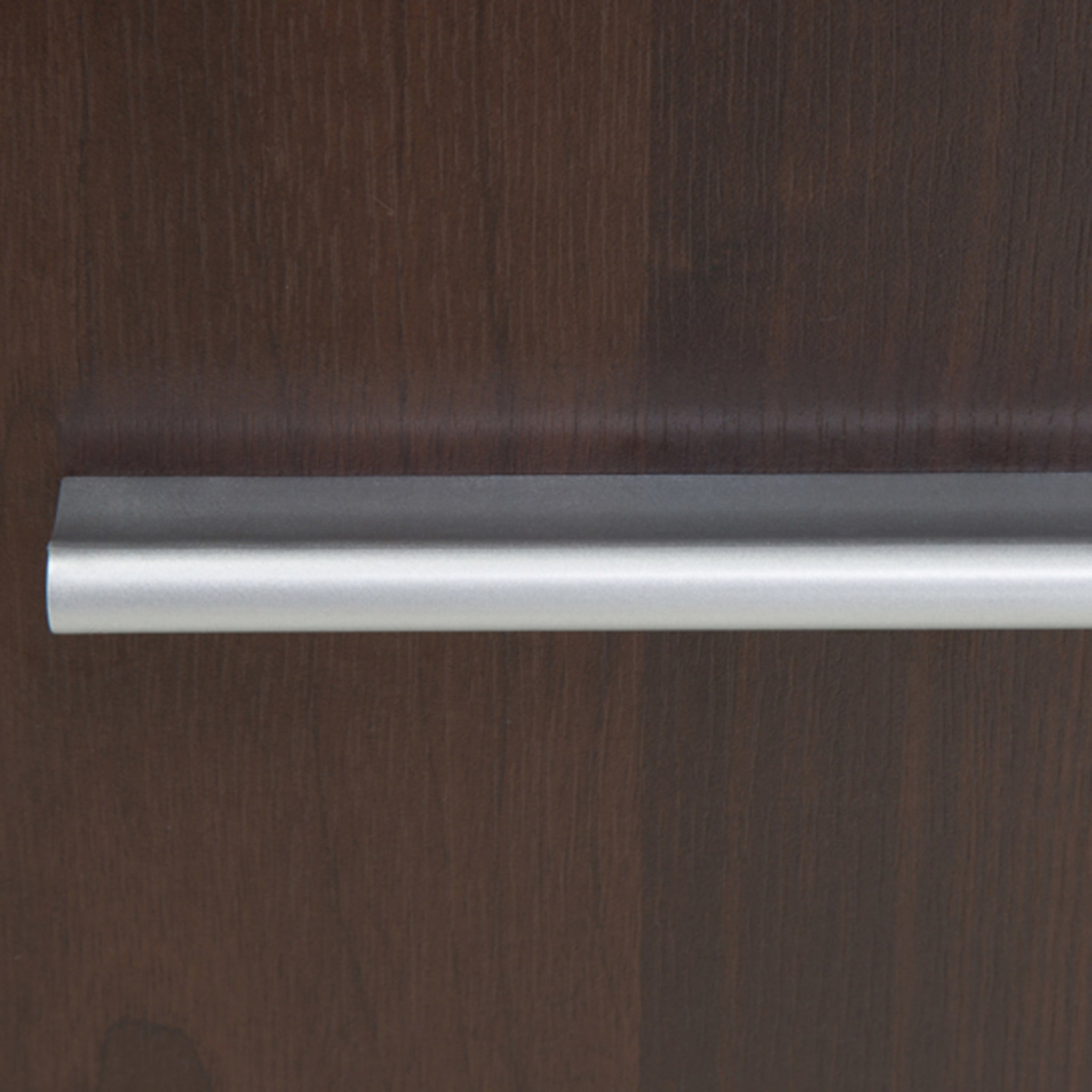 Sovereign Tall Glazed 1 Door 2 Drawer Narrow Cabinet in Dark Mahogany Melamine