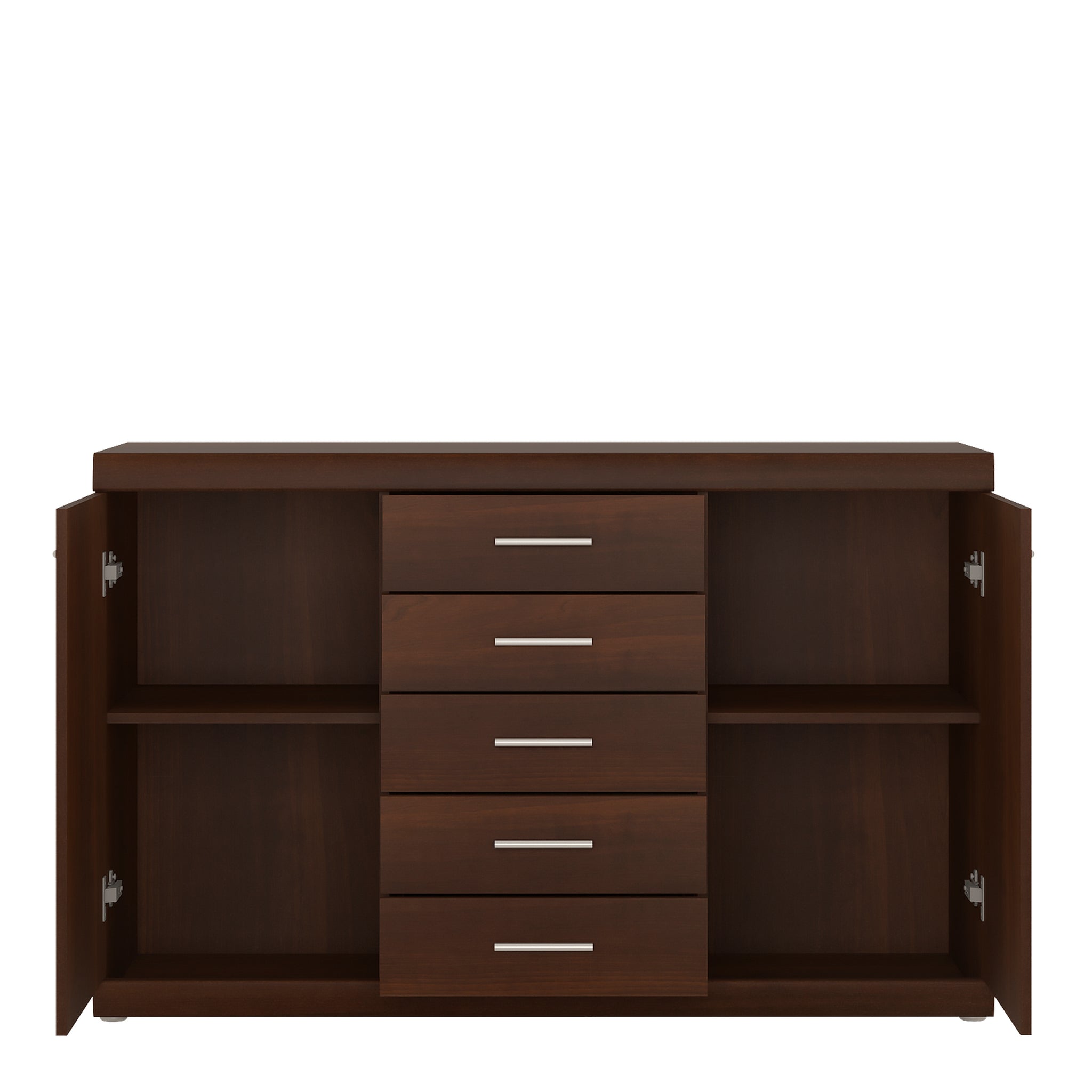Sovereign 2 Door 5 Drawer Sideboard in Dark Mahogany Melamine
