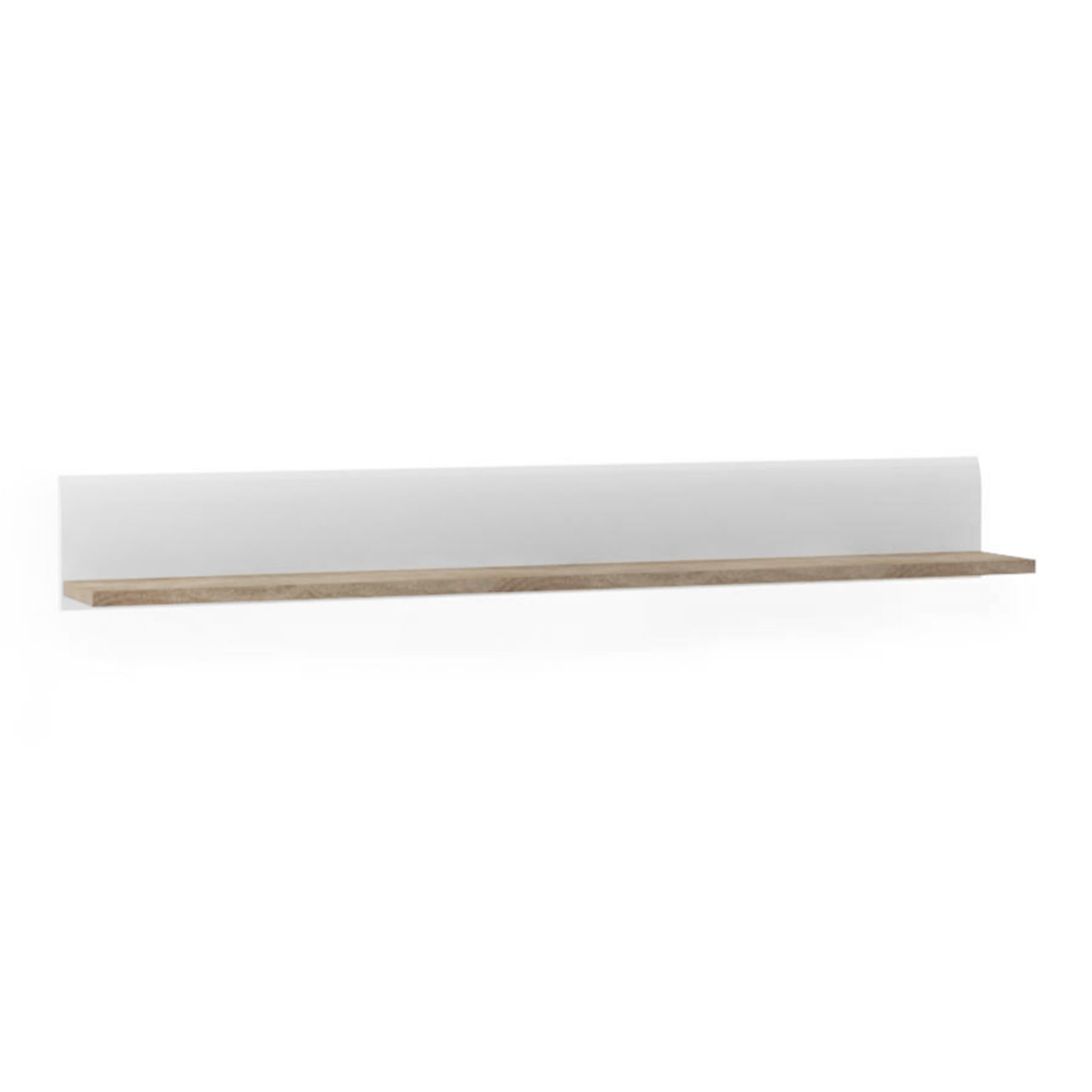 Notting hill Wall Shelf  in White with Oak Trim