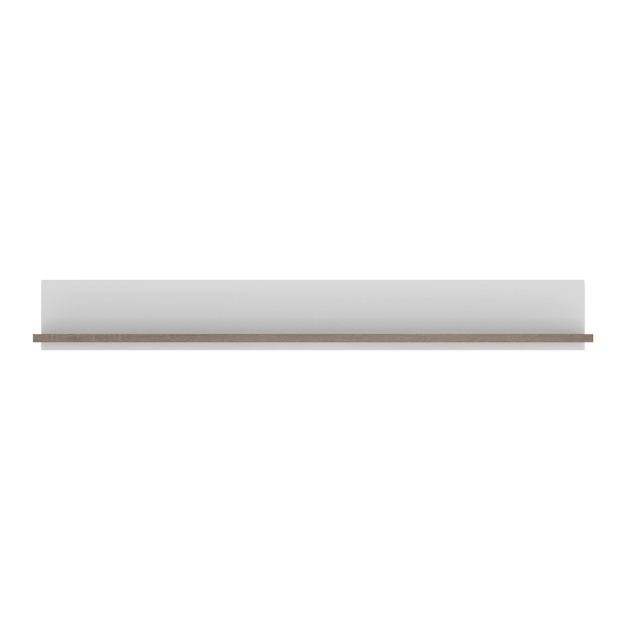 Notting hill Wall Shelf  in White with Oak Trim