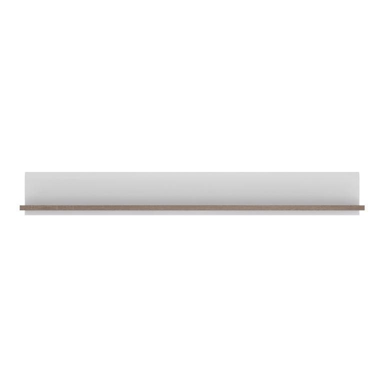 Notting hill Wall Shelf  in White with Oak Trim