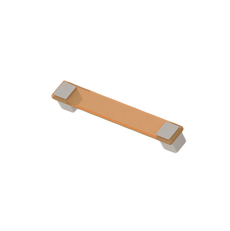 To Play 1 Door Desk Mobile in Light Oak and white High Gloss (orange handles)