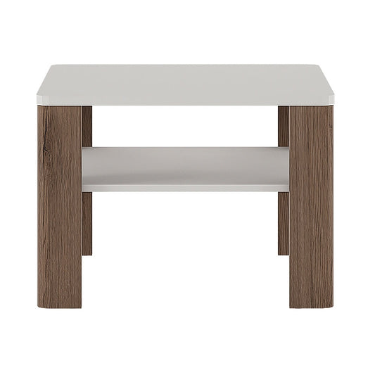 Toronto Coffee Table with shelf In White and Oak