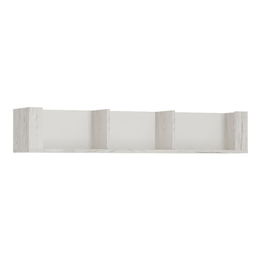 Seraph 118.7cm Wall Shelf in White Craft Oak