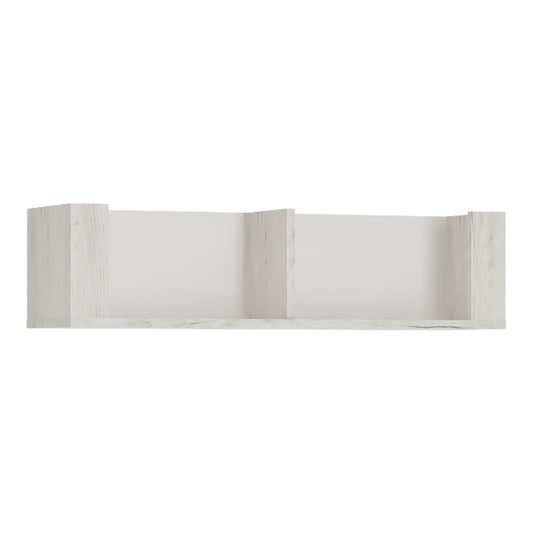 Seraph 84cm Wall Shelf in White Craft Oak