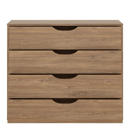 Andorra 4 drawer chest in Oak and Black