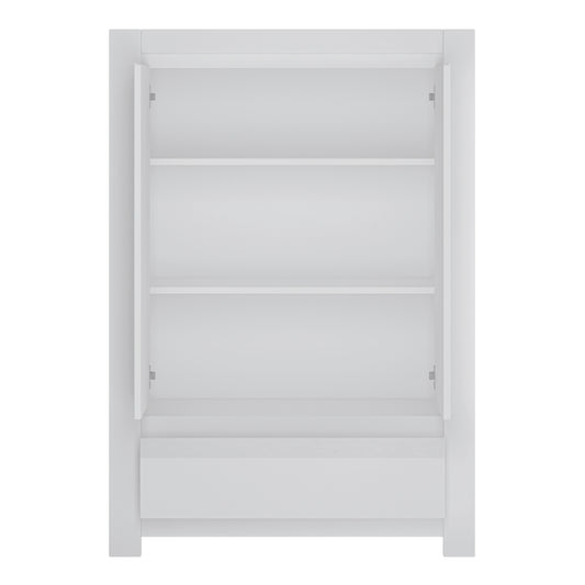 Novus 2 Door 1 Drawer Cabinet in Alpine White