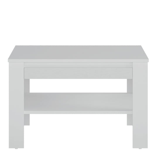 Novus Coffee Table with shelf in Alpine White