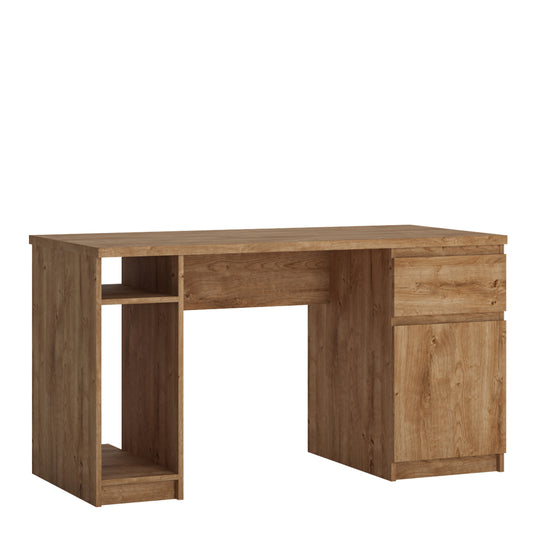 Friboi 1 door 1 drawer twin pedestal desk in Oak
