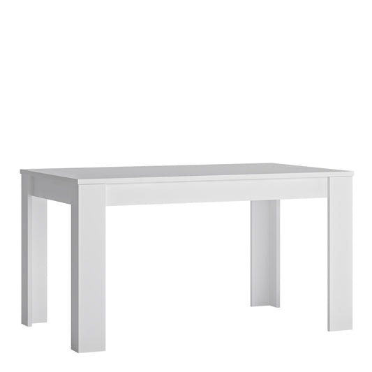 Marseille Medium extending dining Table 140/180 cm in White and High Gloss