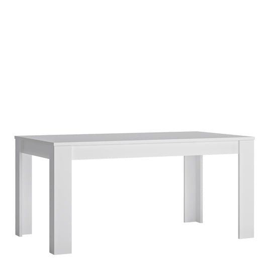 Marseille Large extending dining table 160/200 cm in White and High Gloss
