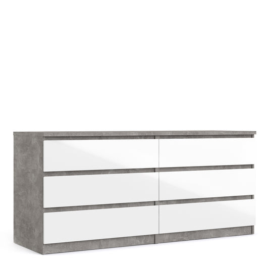Gaia Wide Chest of 6 Drawers (3+3)