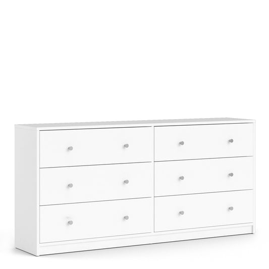 June Chest of 6 Drawers (3+3) in White