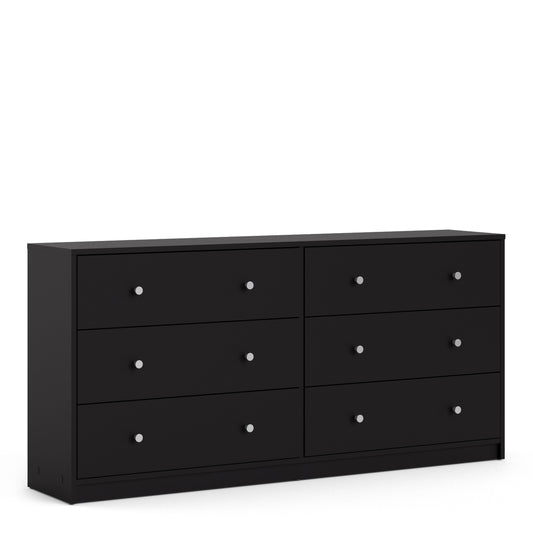 June Chest of 6 Drawers (3+3) in Black