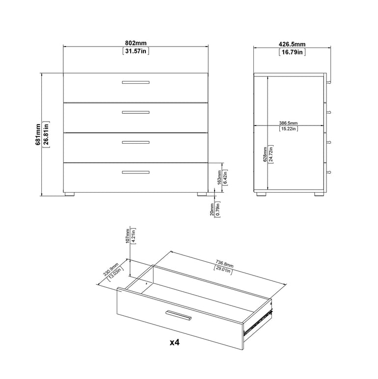 Pepe Chest of 4 Drawers