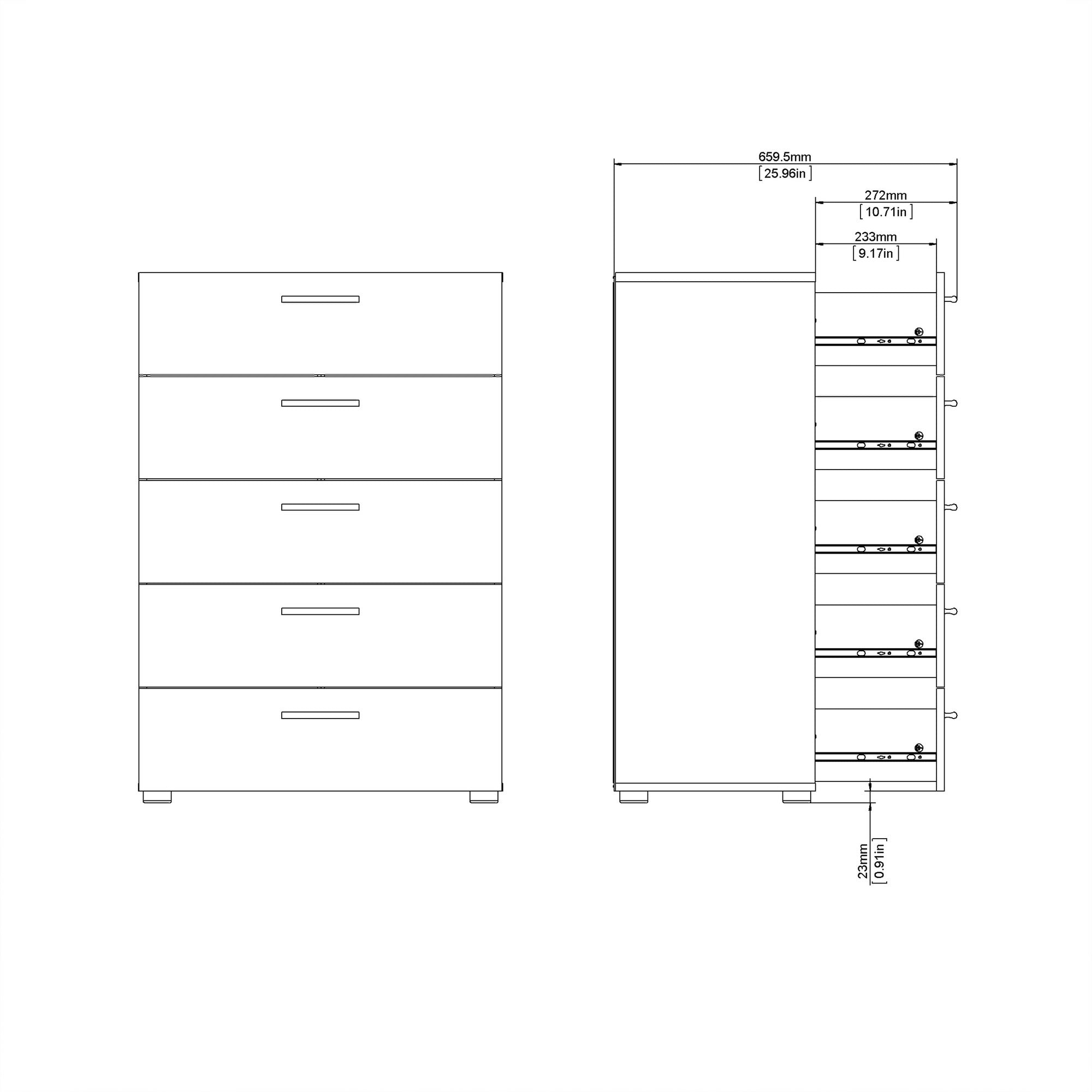 Pepe Chest of 5 Drawers
