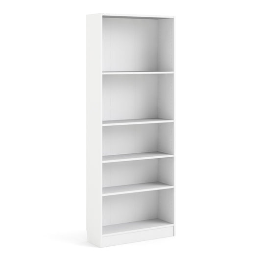 Fundamental Tall Wide Bookcase (4 Shelves) in White