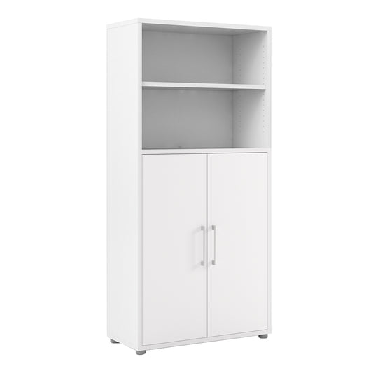 Prima Bookcase 3 Shelves with 2 Doors