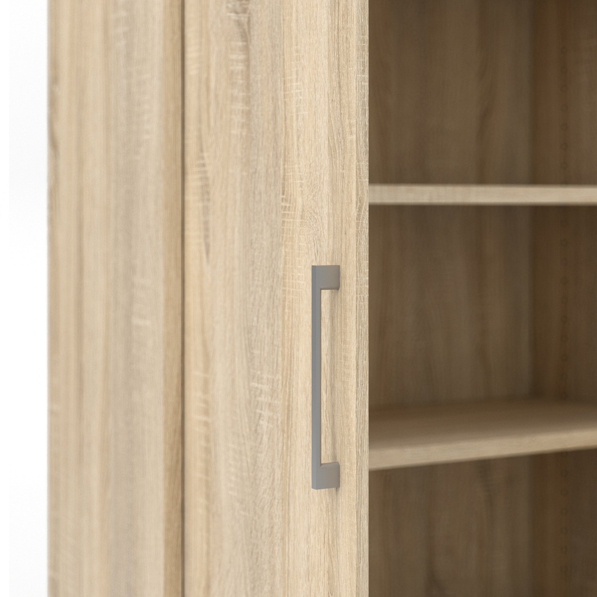 Prima Bookcase 3 Shelves with 2 Doors in Oak