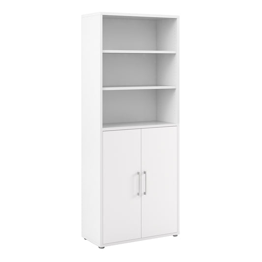 Prima Bookcase 4 Shelves with 2 Doors