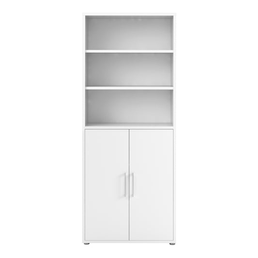 Prima Bookcase 4 Shelves with 2 Doors