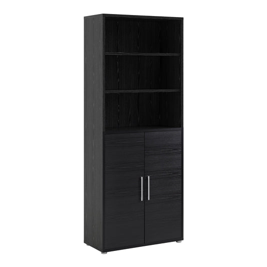 Prima Bookcase 4 Shelves with 2 Doors in