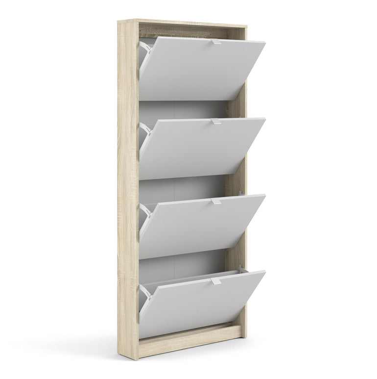 Shoes Shoe cabinet w. 4 tilting doors and 1 layer