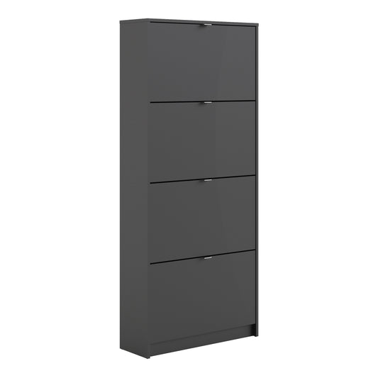 Shoes Shoe cabinet w. 4 tilting doors and 2 layers