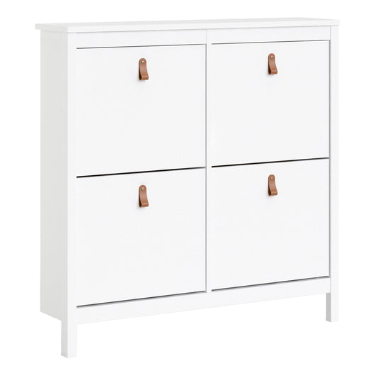 SevilleShoe cabinet 4 compartments in White