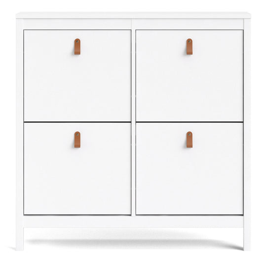 SevilleShoe cabinet 4 compartments in White