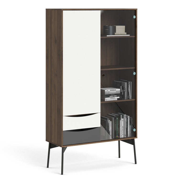 Pelt China Cabinet 1 door + 1 Glass Door + 2 Drawers