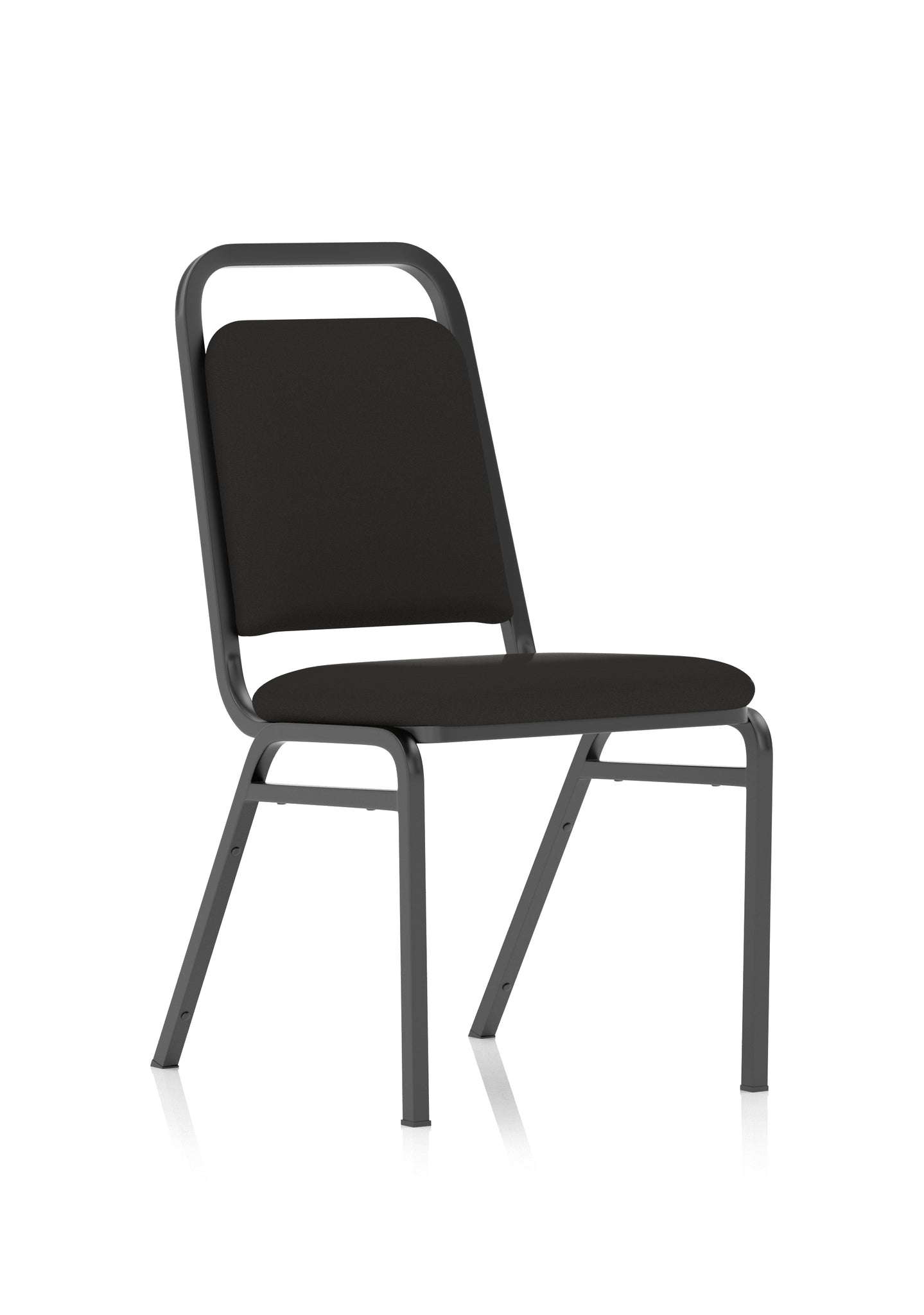 Banqueting Stacking Chair - Fabric Seat & Back, Steel Frame, Pre-Assembled, 115kg Capacity, 8hr Usage, 1-Year Guarantee - 460x500x850mm