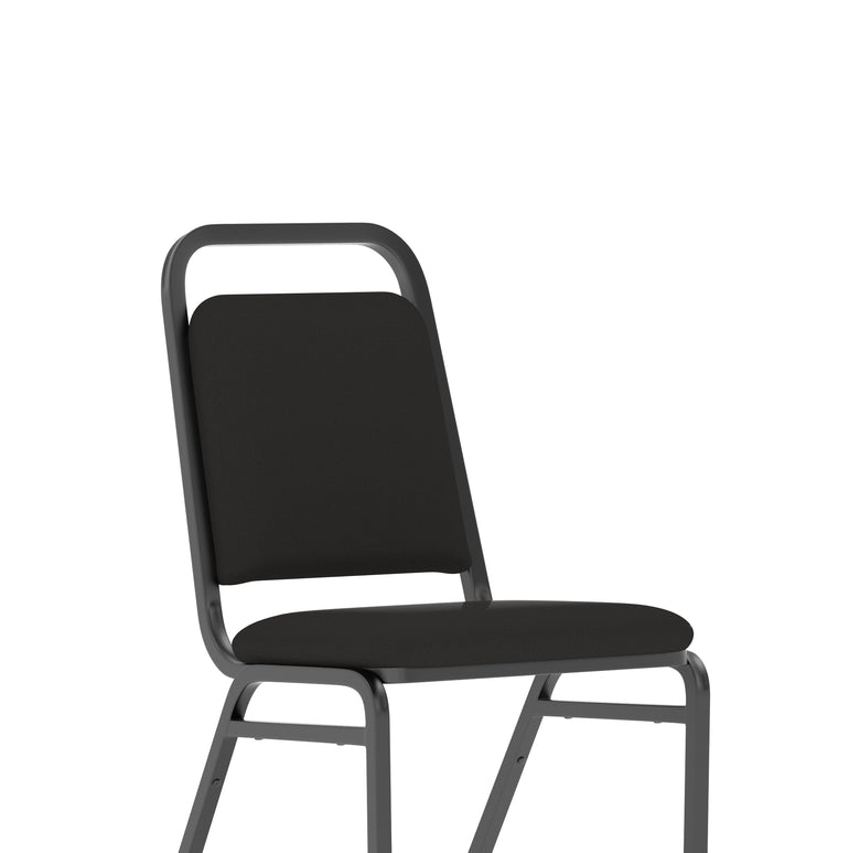 Banqueting Stacking Chair - Fabric Seat & Back, Steel Frame, Pre-Assembled, 115kg Capacity, 8hr Usage, 1-Year Guarantee - 460x500x850mm