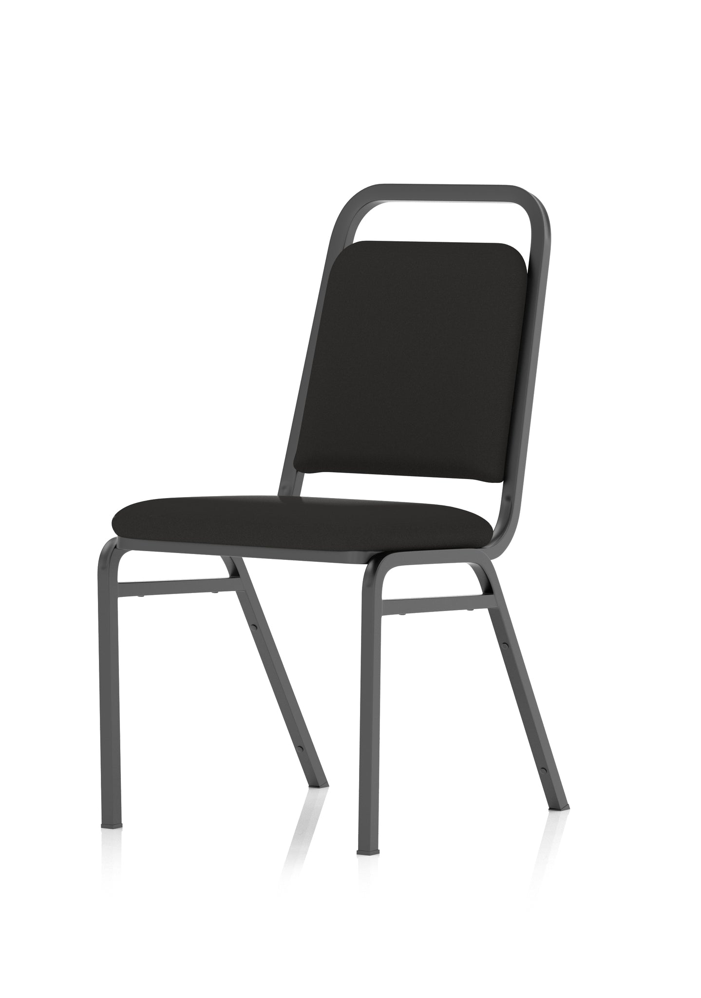 Banqueting Stacking Chair - Fabric Seat & Back, Steel Frame, Pre-Assembled, 115kg Capacity, 8hr Usage, 1-Year Guarantee - 460x500x850mm