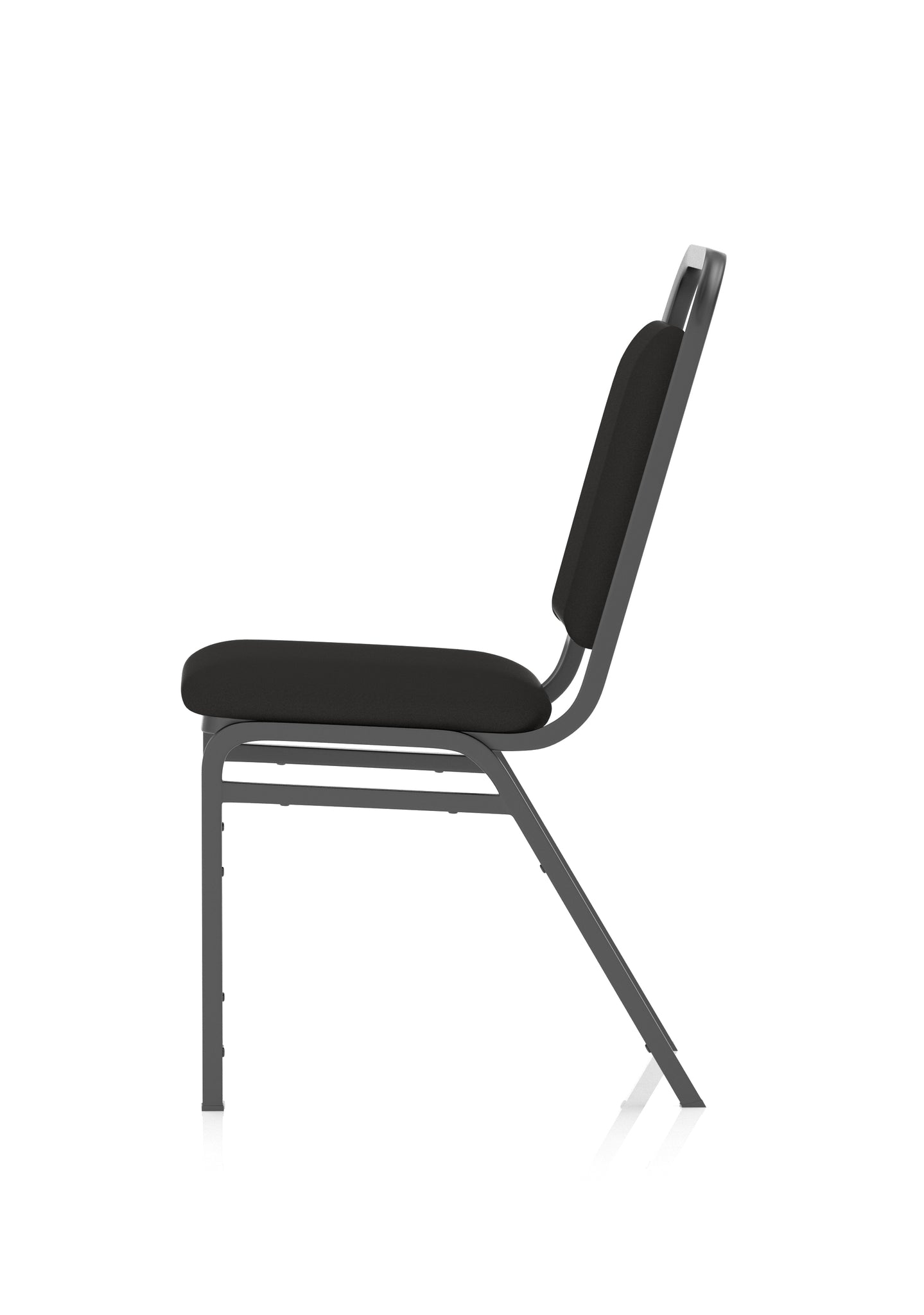 Banqueting Stacking Chair - Fabric Seat & Back, Steel Frame, Pre-Assembled, 115kg Capacity, 8hr Usage, 1-Year Guarantee - 460x500x850mm