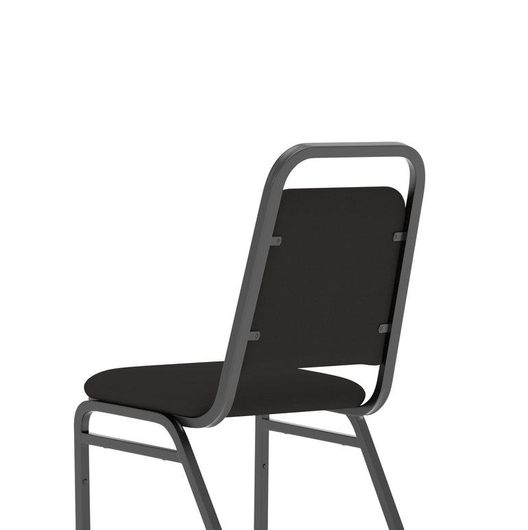 Banqueting Stacking Chair - Fabric Seat & Back, Steel Frame, Pre-Assembled, 115kg Capacity, 8hr Usage, 1-Year Guarantee - 460x500x850mm