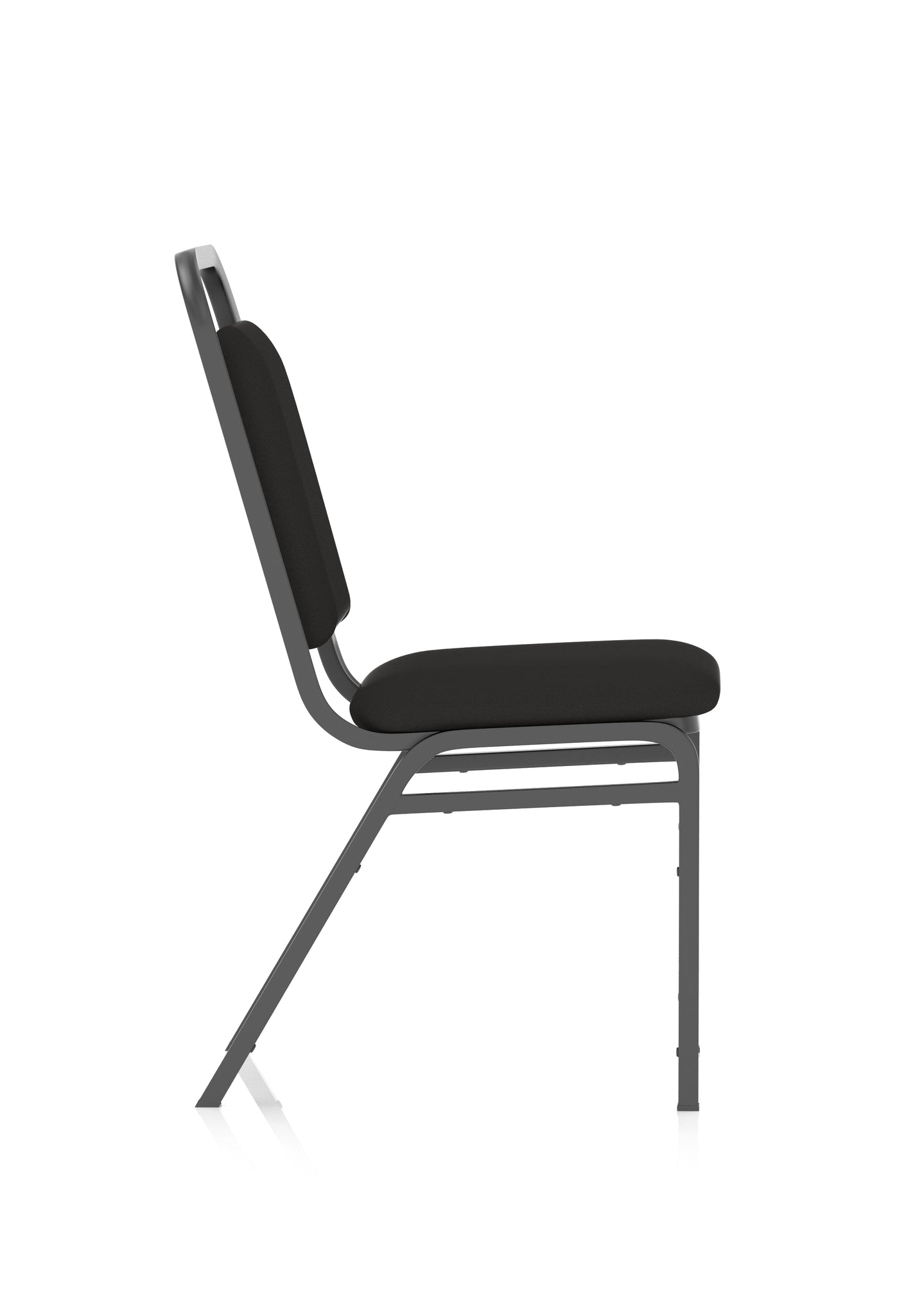 Banqueting Stacking Chair - Fabric Seat & Back, Steel Frame, Pre-Assembled, 115kg Capacity, 8hr Usage, 1-Year Guarantee - 460x500x850mm