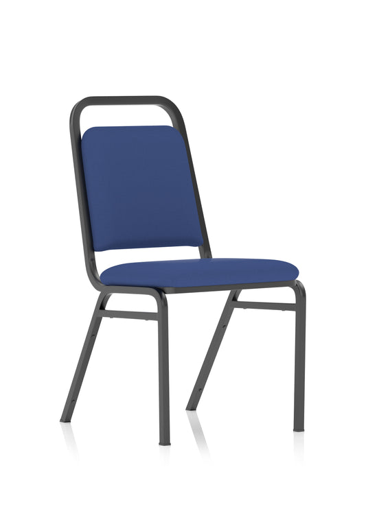 Banqueting Stacking Chair - Fabric Seat & Back, Steel Frame, Pre-Assembled, 115kg Capacity, 8hr Usage, 1-Year Guarantee - 460x500x850mm