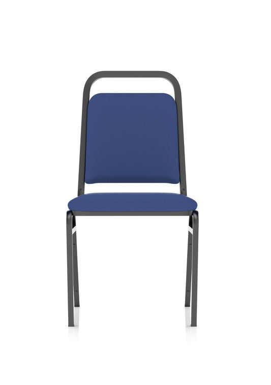 Banqueting Stacking Chair - Fabric Seat & Back, Steel Frame, Pre-Assembled, 115kg Capacity, 8hr Usage, 1-Year Guarantee - 460x500x850mm