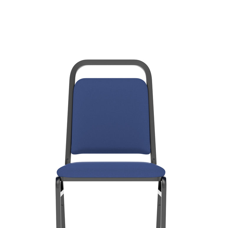 Banqueting Stacking Chair - Fabric Seat & Back, Steel Frame, Pre-Assembled, 115kg Capacity, 8hr Usage, 1-Year Guarantee - 460x500x850mm