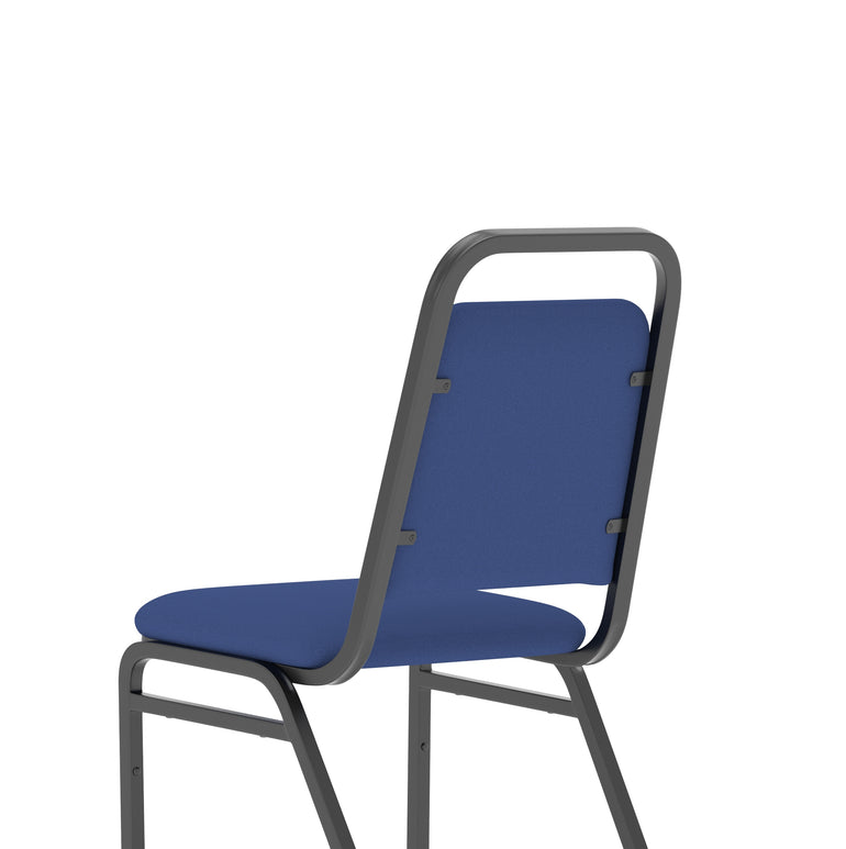 Banqueting Stacking Chair - Fabric Seat & Back, Steel Frame, Pre-Assembled, 115kg Capacity, 8hr Usage, 1-Year Guarantee - 460x500x850mm