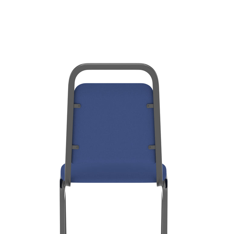 Banqueting Stacking Chair - Fabric Seat & Back, Steel Frame, Pre-Assembled, 115kg Capacity, 8hr Usage, 1-Year Guarantee - 460x500x850mm