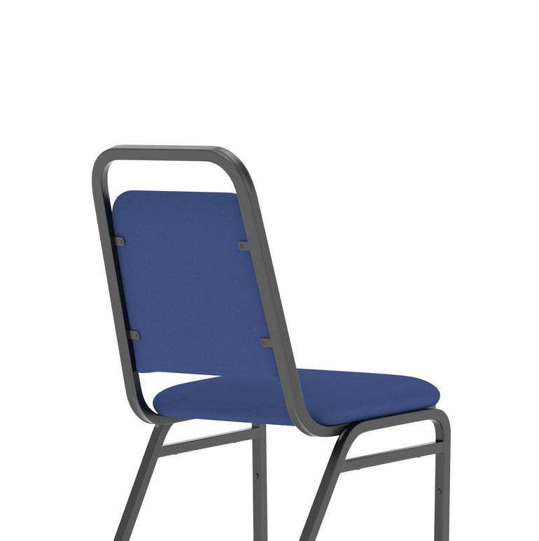 Banqueting Stacking Chair - Fabric Seat & Back, Steel Frame, Pre-Assembled, 115kg Capacity, 8hr Usage, 1-Year Guarantee - 460x500x850mm