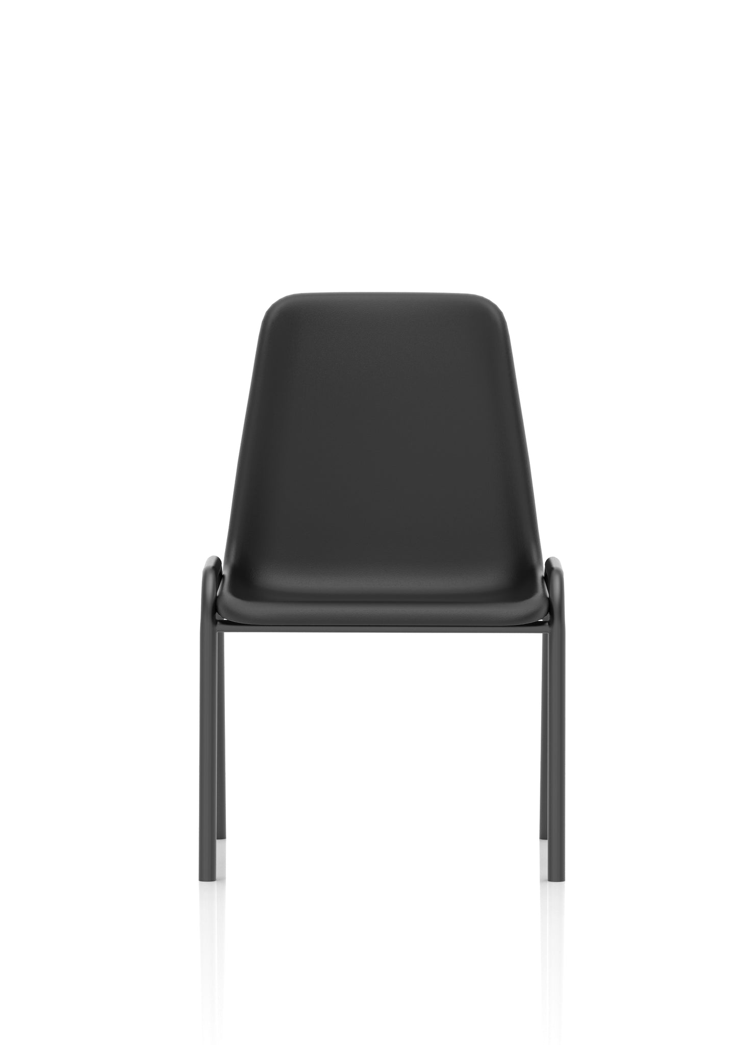 Polly Medium Back Stackable Visitor Chair (pack of 4) - Pre-Assembled, Polypropylene Seat & Back, Metal Frame, 110kg Capacity, 4hr Usage - 480x510x780mm