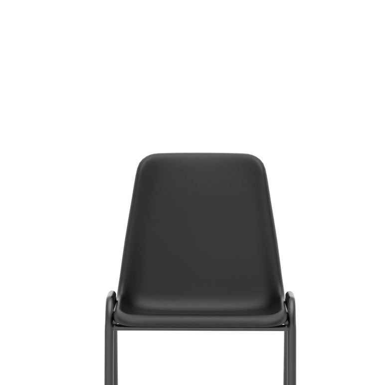 Polly Medium Back Stackable Visitor Chair (pack of 4) - Pre-Assembled, Polypropylene Seat & Back, Metal Frame, 110kg Capacity, 4hr Usage - 480x510x780mm