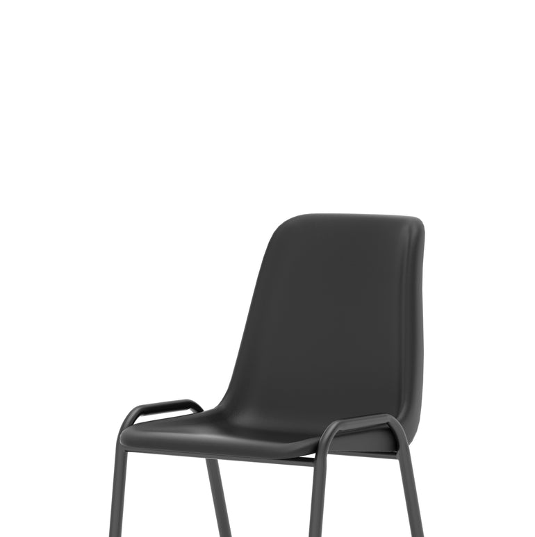 Polly Medium Back Stackable Visitor Chair (pack of 4) - Pre-Assembled, Polypropylene Seat & Back, Metal Frame, 110kg Capacity, 4hr Usage - 480x510x780mm