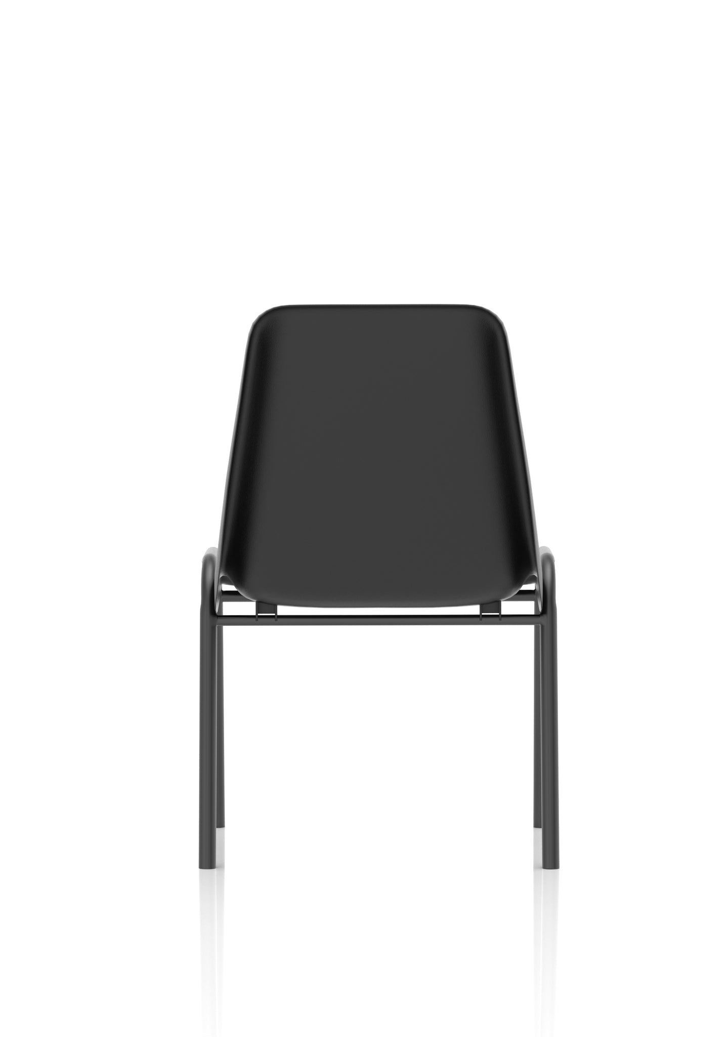 Polly Medium Back Stackable Visitor Chair (pack of 4) - Pre-Assembled, Polypropylene Seat & Back, Metal Frame, 110kg Capacity, 4hr Usage - 480x510x780mm