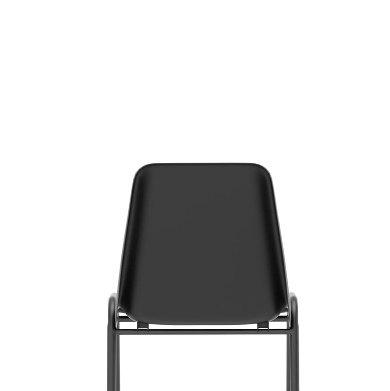 Polly Medium Back Stackable Visitor Chair (pack of 4) - Pre-Assembled, Polypropylene Seat & Back, Metal Frame, 110kg Capacity, 4hr Usage - 480x510x780mm